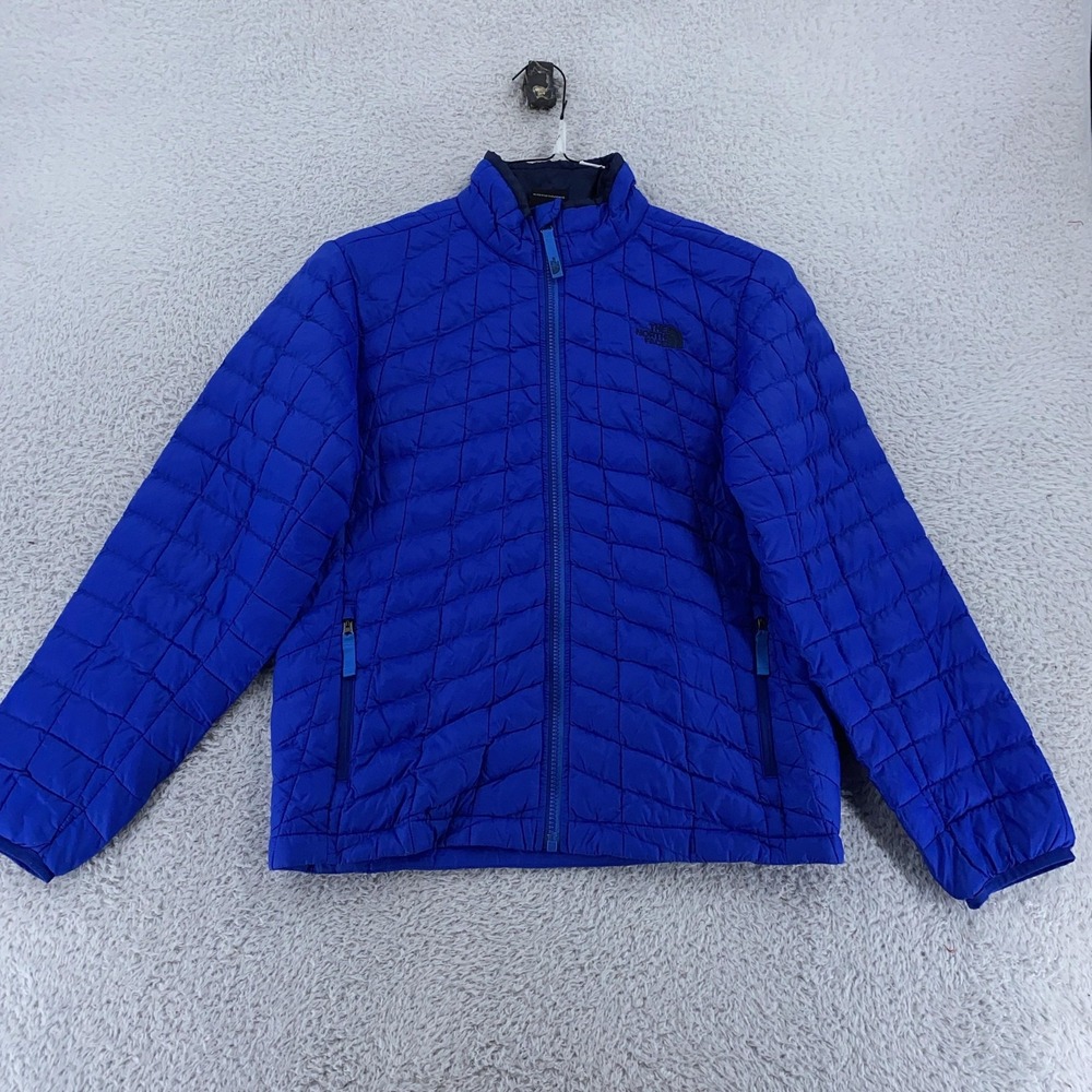North Face Jacket Boys Large 14 16 Quilted Full Zip Lightweight Outdoor Warm